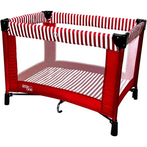 Little One Red Stripe Cot