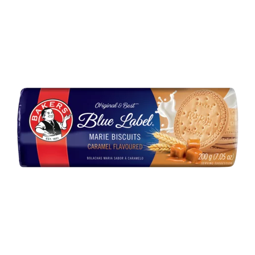 Bakers Blue Label Caramel Flavoured Marie Biscuits 200g