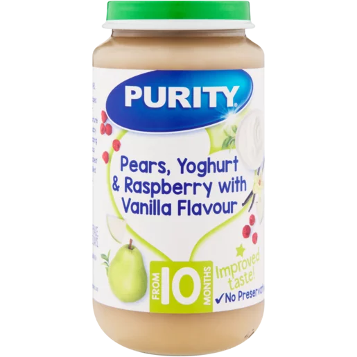 PURITY Pear, Yoghurt & Raspberry With Vanilla Flavour Baby Food 250ml